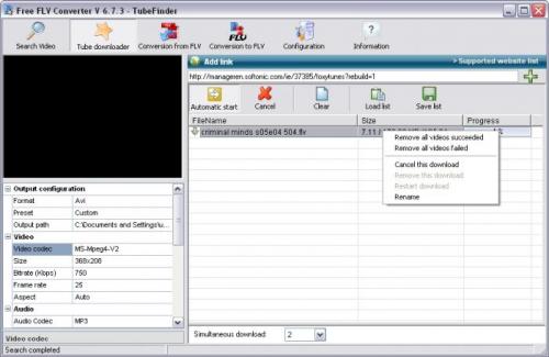Free FLV Converter 6.91 - T�l�charger 6.91
